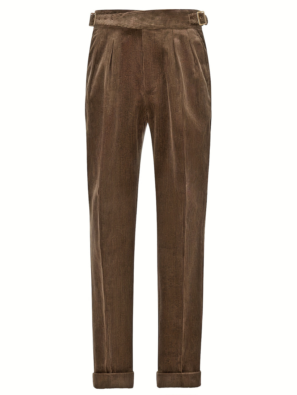 Men's Elegant Solid Brown Winter Tuxedo Pants - High-Waisted Wrinkle-Resistant Fleece Blazer Pants with Button Closure, Machine Washable Formal & Business Casual Trousers for Fall/Winter, Light Business Style, Structured Fit, Suitable for Office & Formal