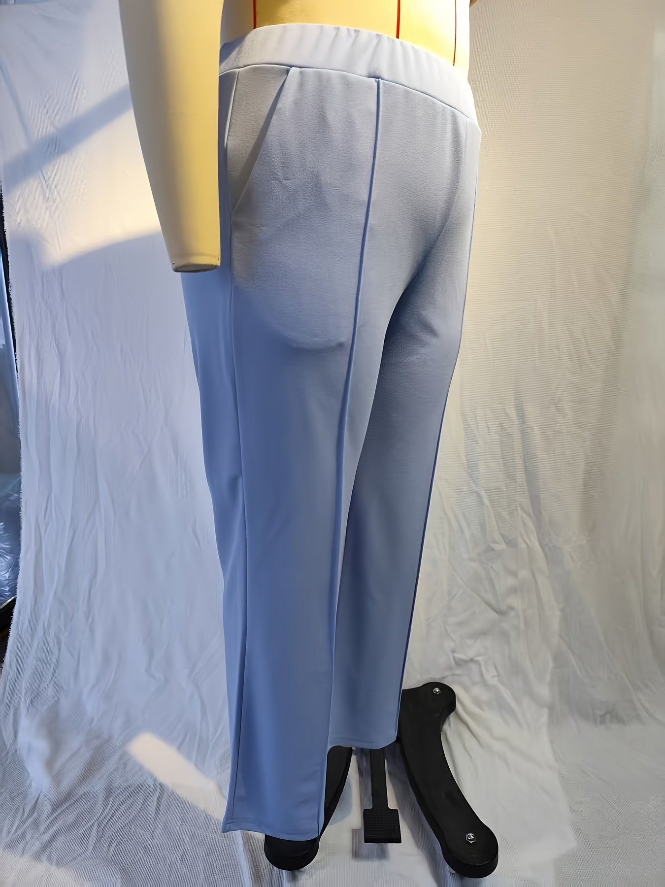 Elegant High-Waisted Wide-Leg Pants for Women, Featuring a Solid Color And a Comfortable Loose Fit, with an Asymmetrical Pocket Design. Versatile Casual Pants Suitable for All Seasons, Made from a And Machine Washable.