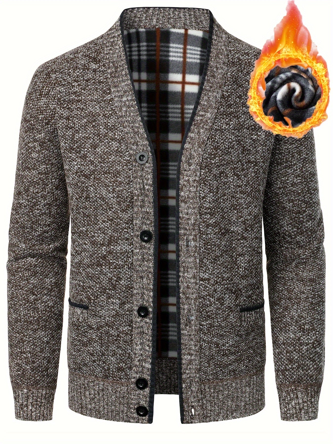 Men's V-Neck Casual Knitted Jacket Fall and Winter Men's Clothing Bestseller