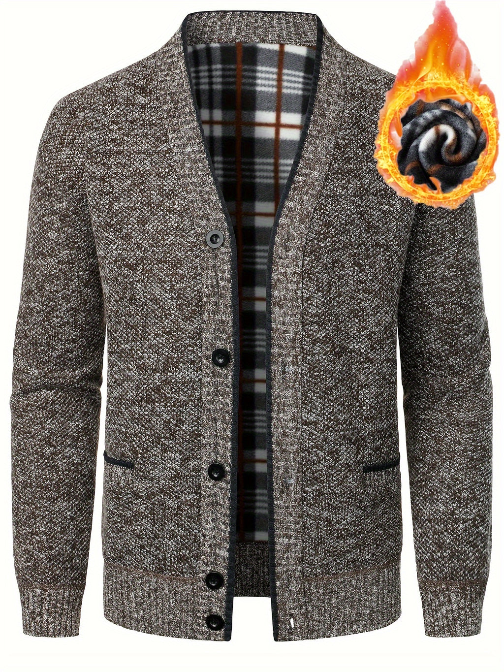 Men's V-Neck Casual Knitted Jacket Fall and Winter Men's Clothing Bestseller