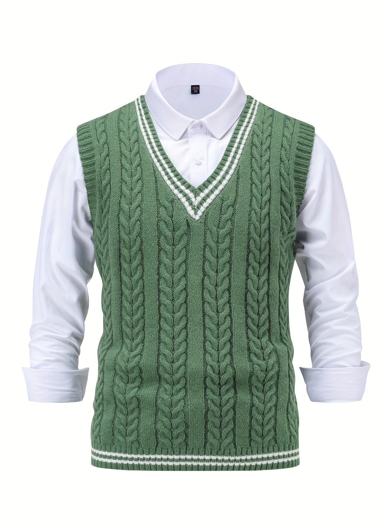Men's and women's knitted sweaters V-neck vest pullover sleeveless sweater