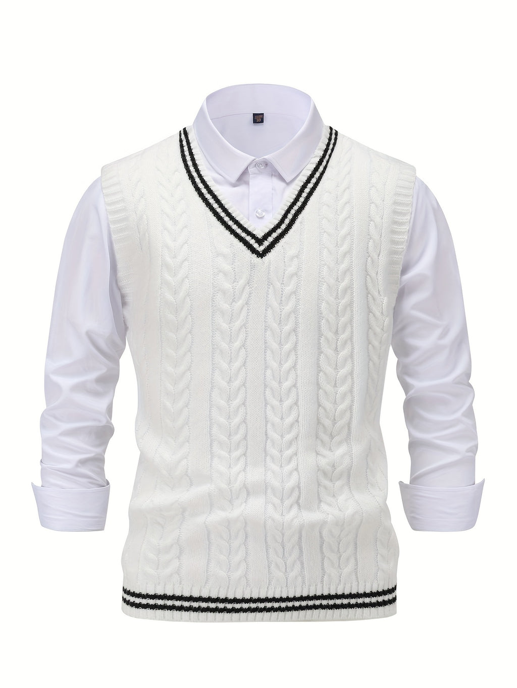 Men's and women's knitted sweaters V-neck vest pullover sleeveless sweater