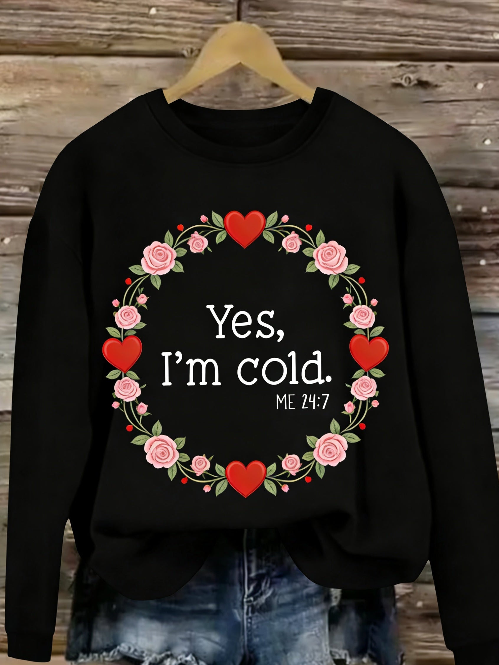 1pc Ladies Casual Round Neck Sweater, Autumn And Winter Long-Sleeved Pullover, Black Sweatshirt, European And American Fashion Printing, Halloween, Christmas, Bows, Candy Bars, Snowflakes, Books, Apples, Gingerbread Men, Christmas Trees