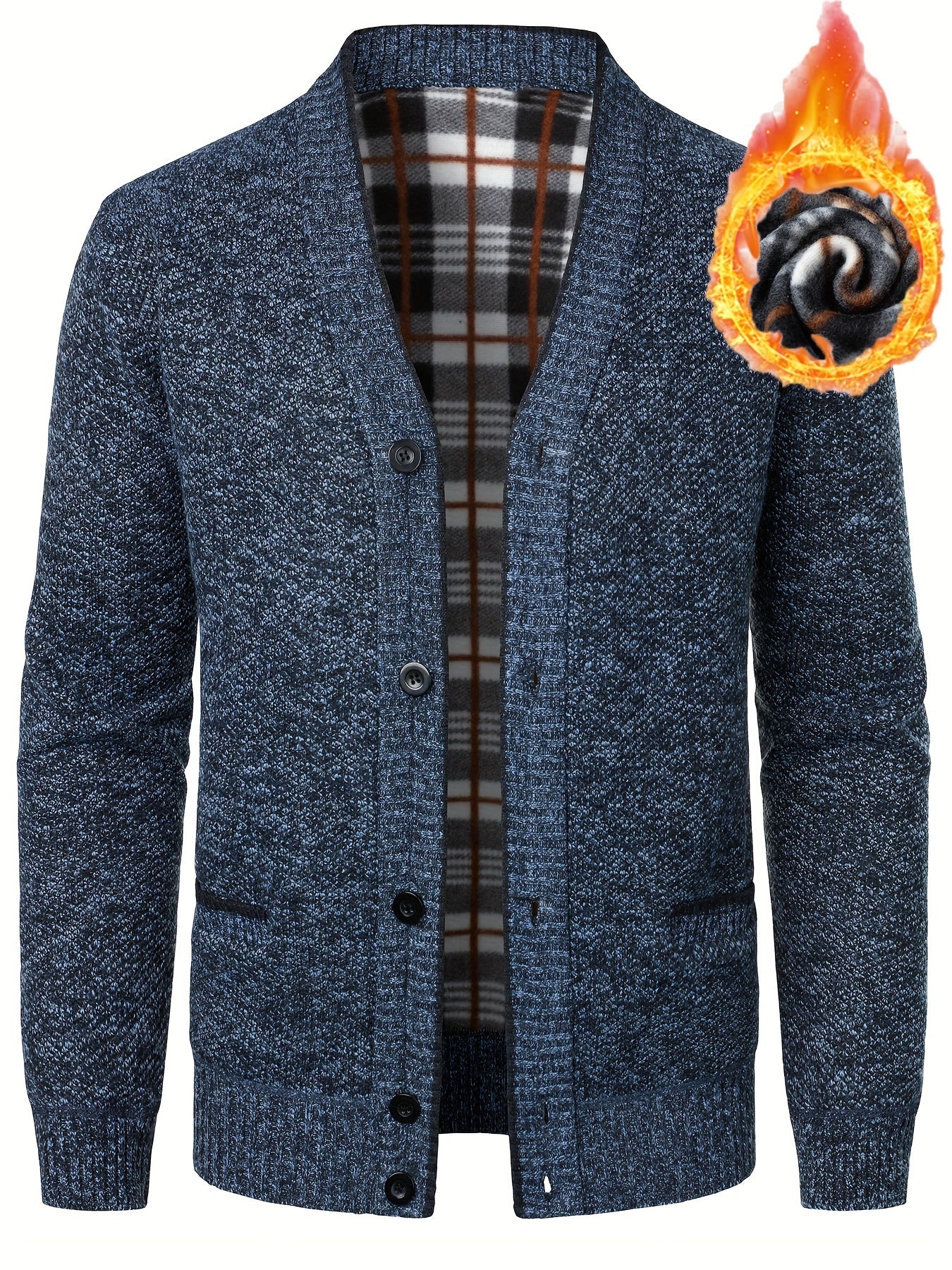 Men's V-Neck Casual Knitted Jacket Fall and Winter Men's Clothing Bestseller