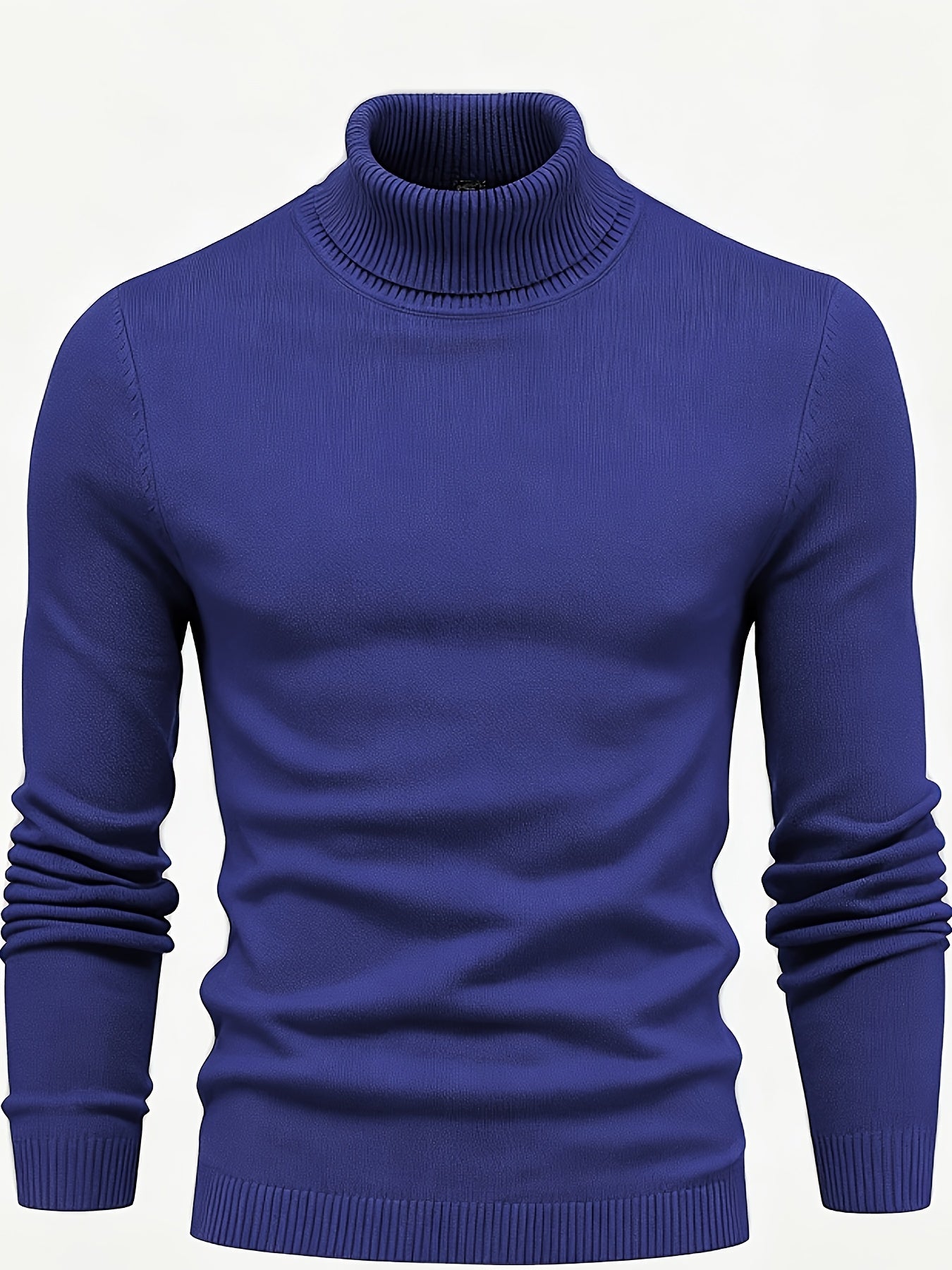 Winter Warm Turtleneck Sweater - Slim-Fit Stretchable High Neck Pullover, Solid Black/White/Navy/Brown/Grey/Rust - Casual & Formal Wear, Layering Essential for Cold Weather, Easy-Care Sweater Coat