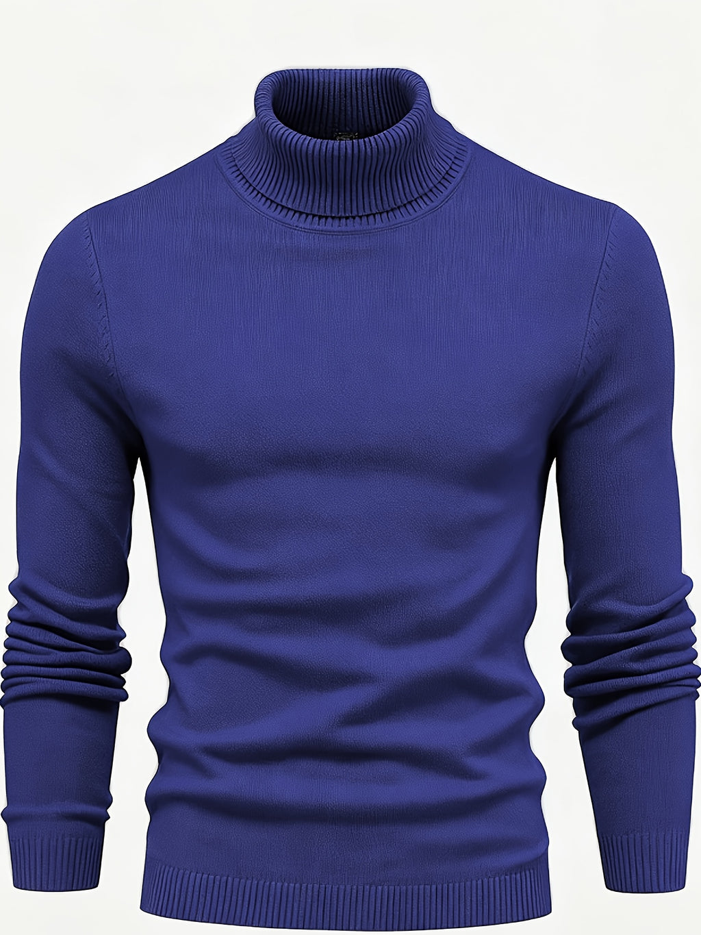 Winter Warm Turtleneck Sweater - Slim-Fit Stretchable High Neck Pullover, Solid Black/White/Navy/Brown/Grey/Rust - Casual & Formal Wear, Layering Essential for Cold Weather, Easy-Care Sweater Coat