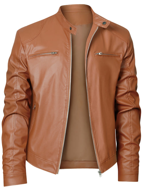 2023 New Stylish Windproof Stand Collar Jacket for Men, Suitable for Spring And Autumn Outdoor Casual Motorcycle Wear.